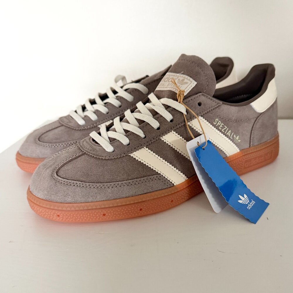 NWT Women's Adidas Handball Spezial Shoes Brown White
